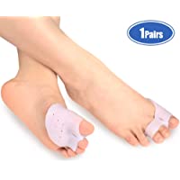 Haofy Separadores de Dedos de Gel para Juanetes- Silicona Corrector de Juanetes Separadores Protectores de Dedos de Los…